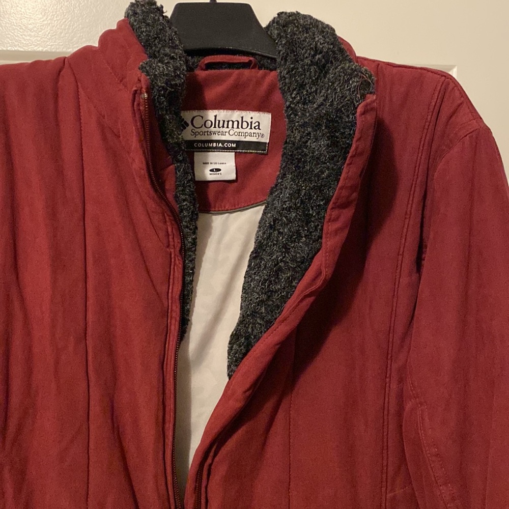 REI Columbia burgundy, winter jacket, size large - Picture 2 of 10
